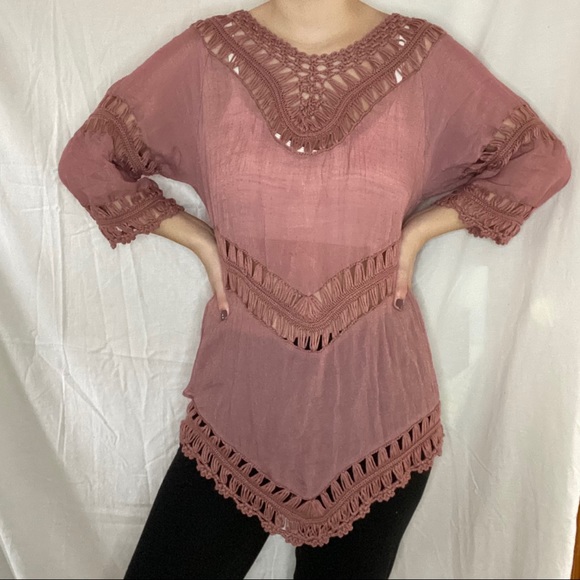 Vivid Importers of NY Pink Delicate Blouse - Picture 4 of 5